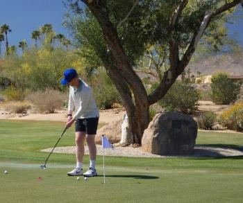 golf putt at Ram's Hill